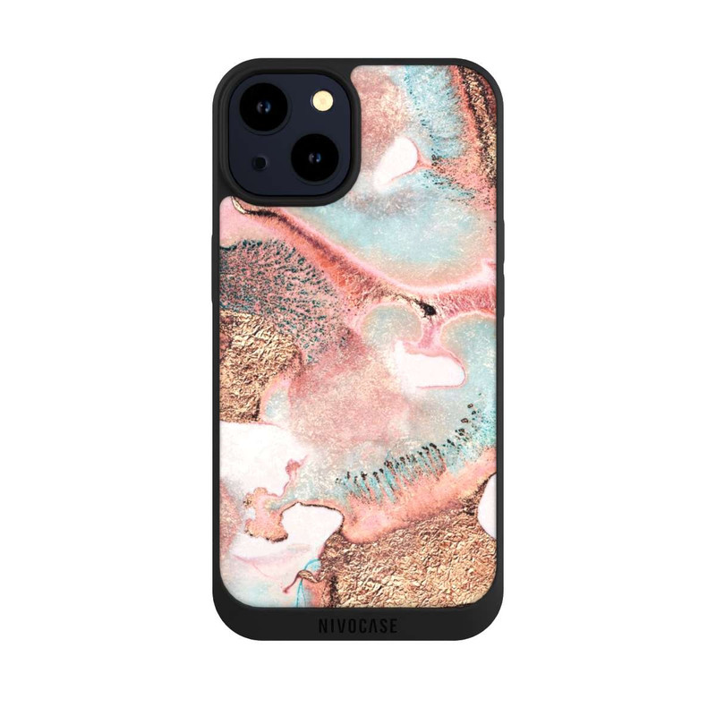 iPhone 14 NIVOpure Joli imprimé doré à l'encre