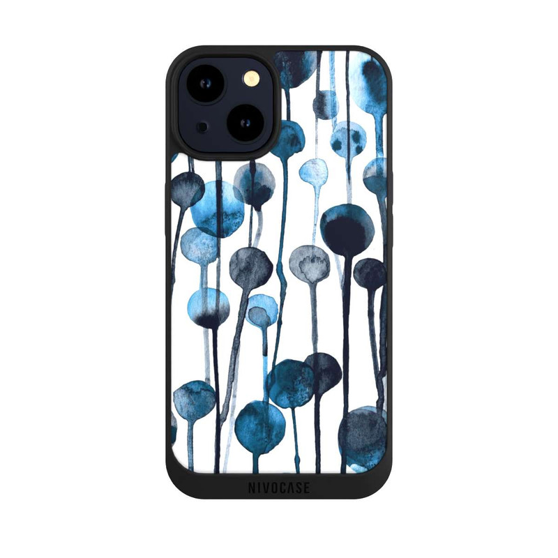 iPhone 14 NIVOpure Tropfende Punkte blau