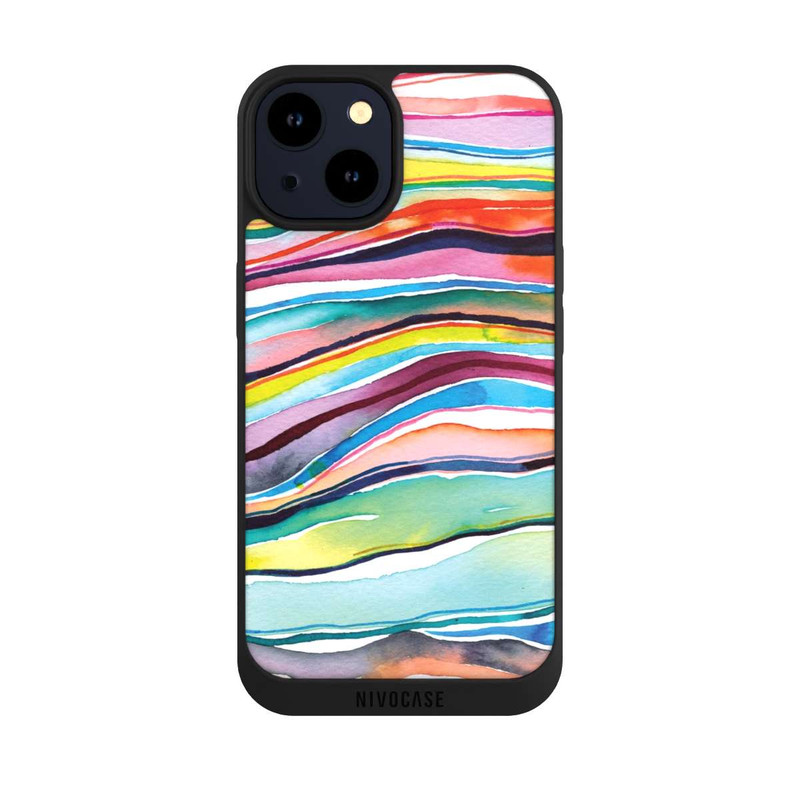 iPhone 14 NIVOpure Couches d'agate aquarelle