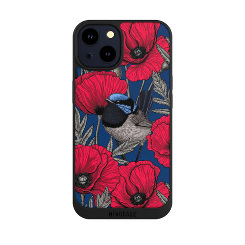 Apple iPhone 14 NIVOpure Fairy-wrens and poppies 2