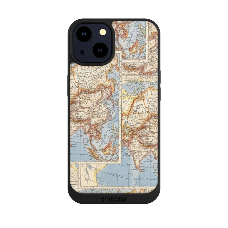 iPhone 14 NIVOpure Weltkarte Vintage