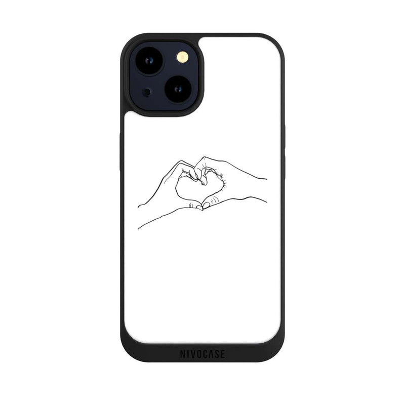 iPhone 14 NIVOpure Herz Hände Line Art