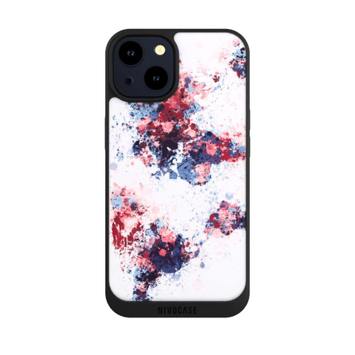 Apple iPhone 14 NIVOpure World Map Paint Splashes Blue Red