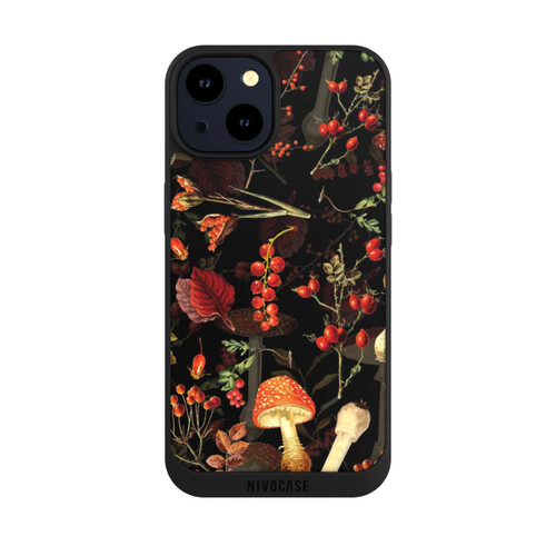 Apple iPhone 14 NIVOpure Mushroom Pattern Black