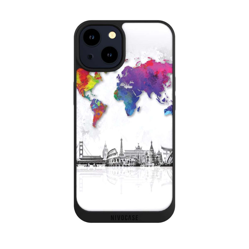 iPhone 14 NIVOpure Carte du monde avec l'horizon