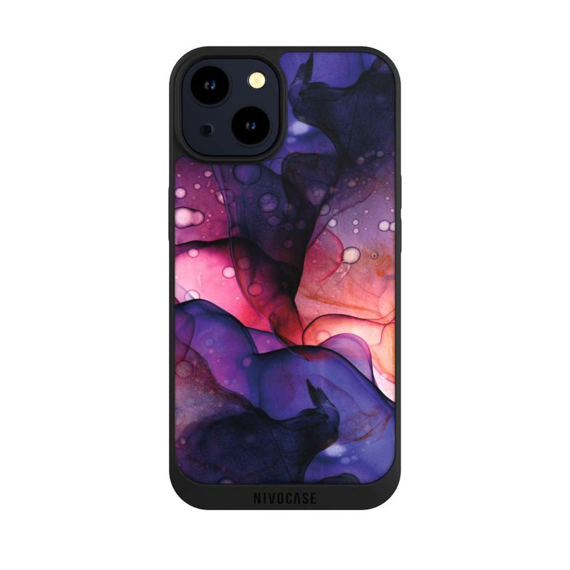 iPhone 14 NIVOpure Liquid Art Purple Pink