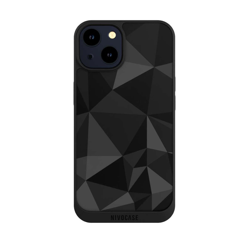 iPhone 14 NIVOpure Polygonmuster schwarz