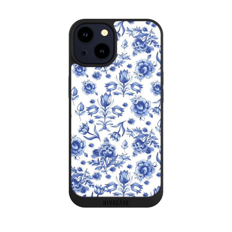 iPhone 14 NIVOpure Blue Flower Pattern - Delft (NL)