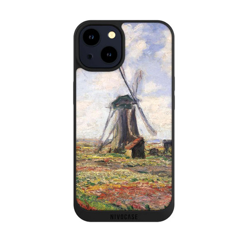 Apple iPhone 14 NIVOpure Tulpenfelder mit der Rijnsburger Windmühle von Claude Monet