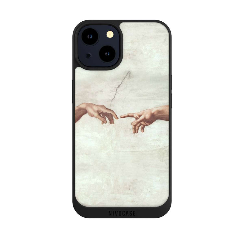 iPhone 14 NIVOpure Die Hände von Gott und Adam von Michelangelo Buonarroti