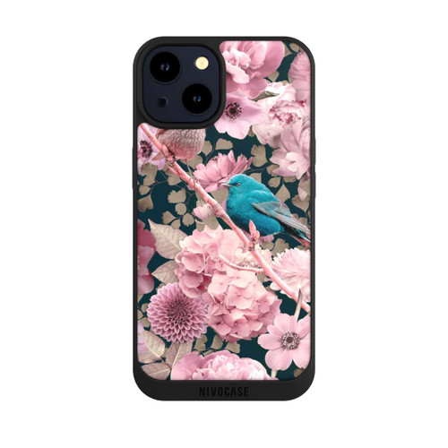 Apple iPhone 14 NIVOpure Sparrows in Pink Flower Pattern