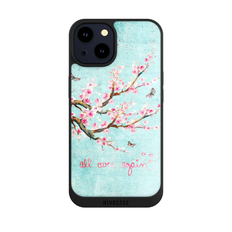 iPhone 14 NIVOpure Cherry Blossom Tree Pattern Blue