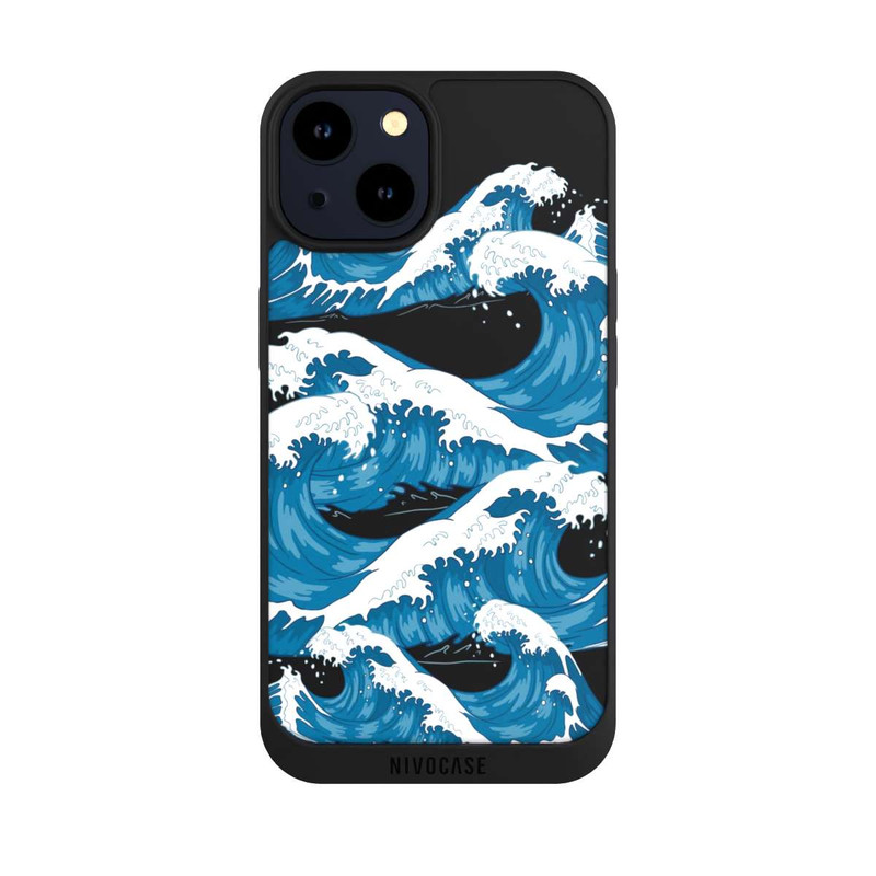 iPhone 14 NIVOpure Sea Waves Black Kanagawa