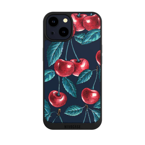 Apple iPhone 14 NIVOpure Cherries Dark Pattern