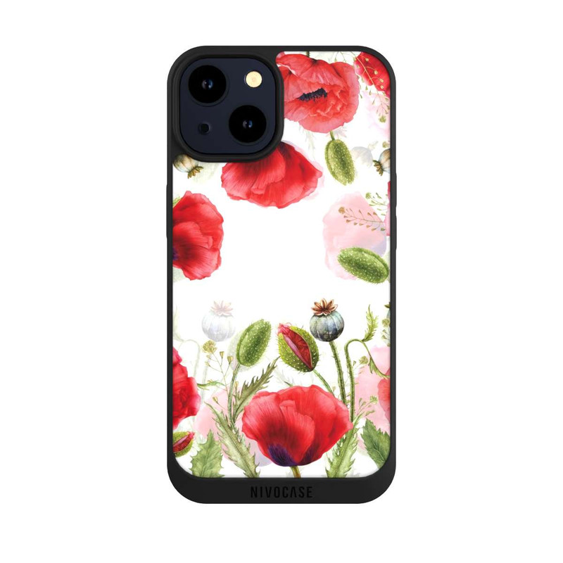 iPhone 14 NIVOpure Rahmen aus Mohnblumen