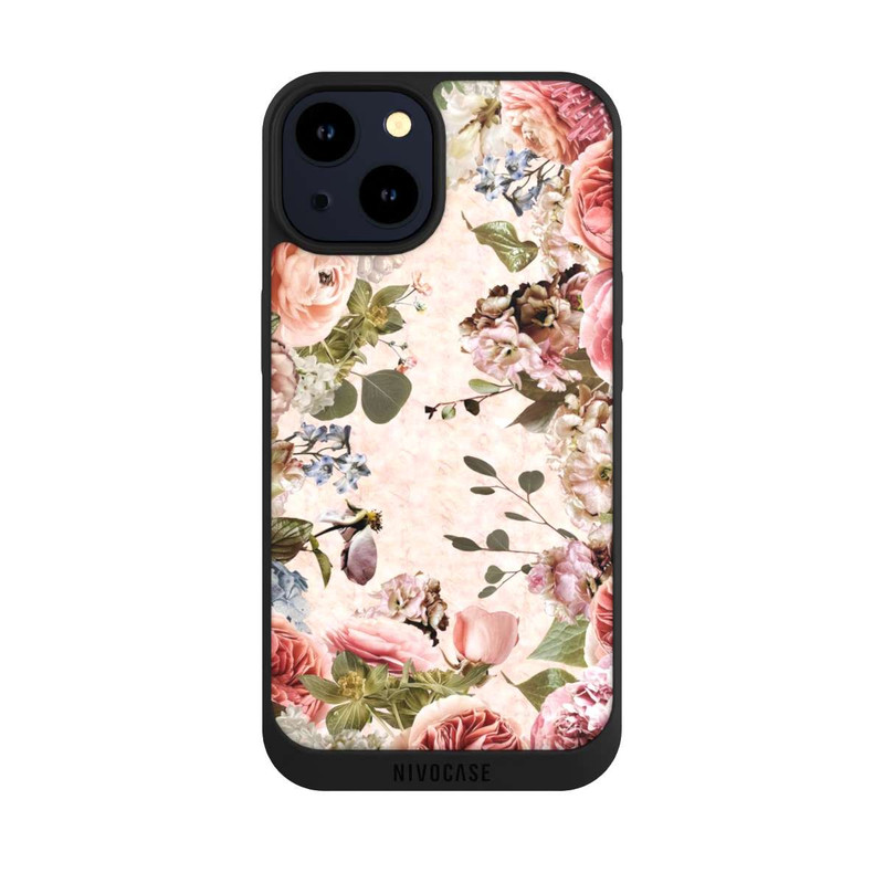 iPhone 14 NIVOpure Blumenrahmen Pfingstrosen Pastell