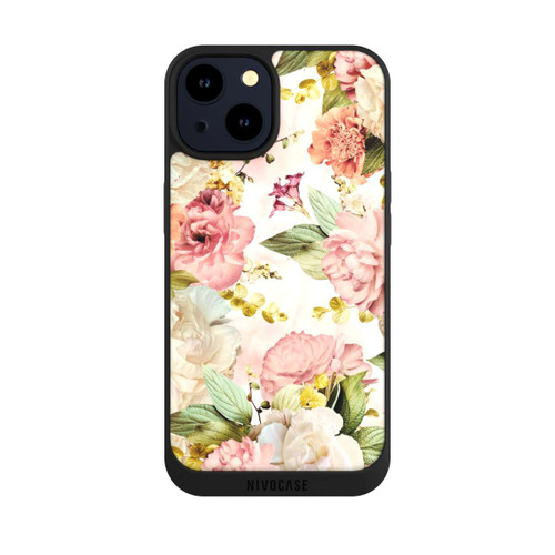 Apple iPhone 14 NIVOpure Flower Frame Peonies beige