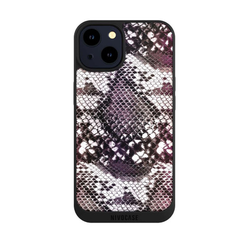 Apple iPhone 14 NIVOpure Burgundy Snake Skin Pattern
