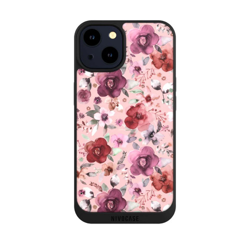 Apple iPhone 14 NIVOpure Üppiger romantischer Blumenstrauß rosa