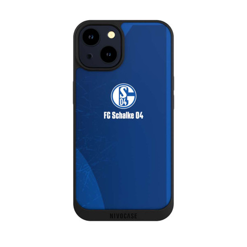 Apple iPhone 14 NIVOpure Schalke 04 Blauer Hintergrund Mit Logo