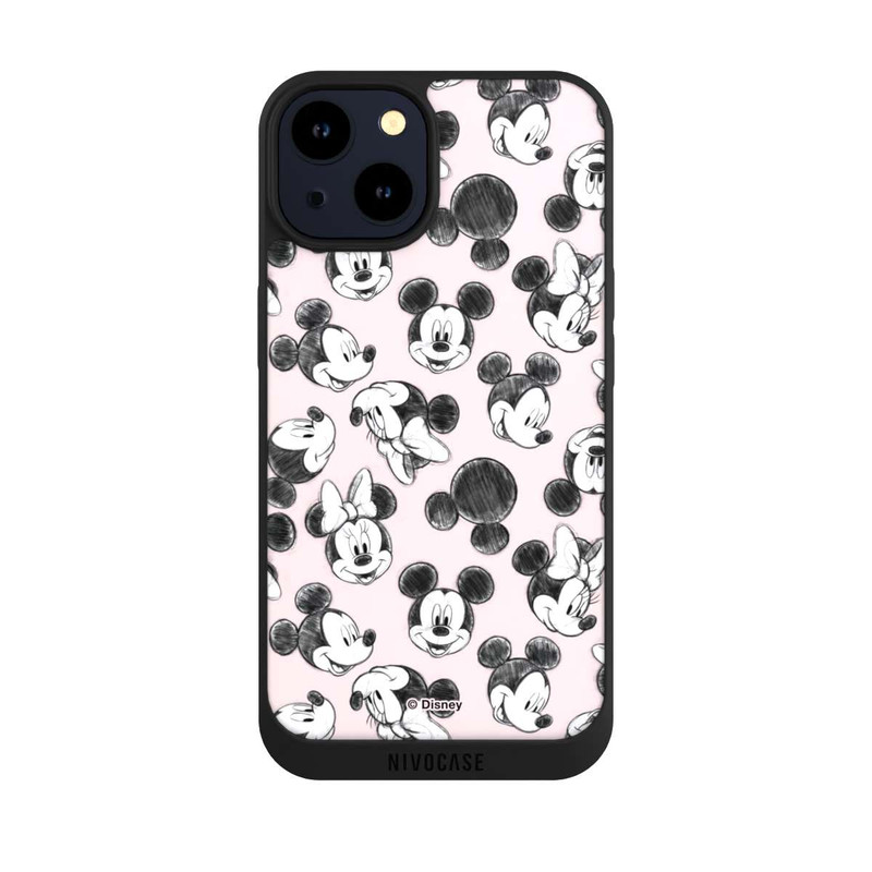 iPhone 14 NIVOpure Minnie & Mickey Viele Gesichter Pink