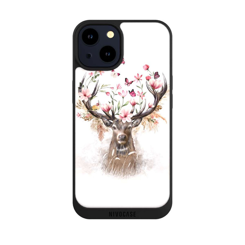 iPhone 14 NIVOpure Hirsch Blumen Geweih