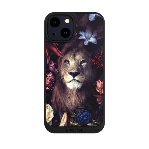 Apple iPhone 14 NIVOpure Löwe Blumenrahmen