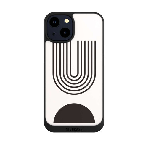 Apple iPhone 14 NIVOpure Moderne Kunst Schwarze Linien