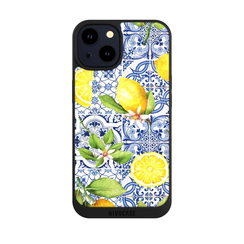 iPhone 14 NIVOpure Griechische Zitronen Muster
