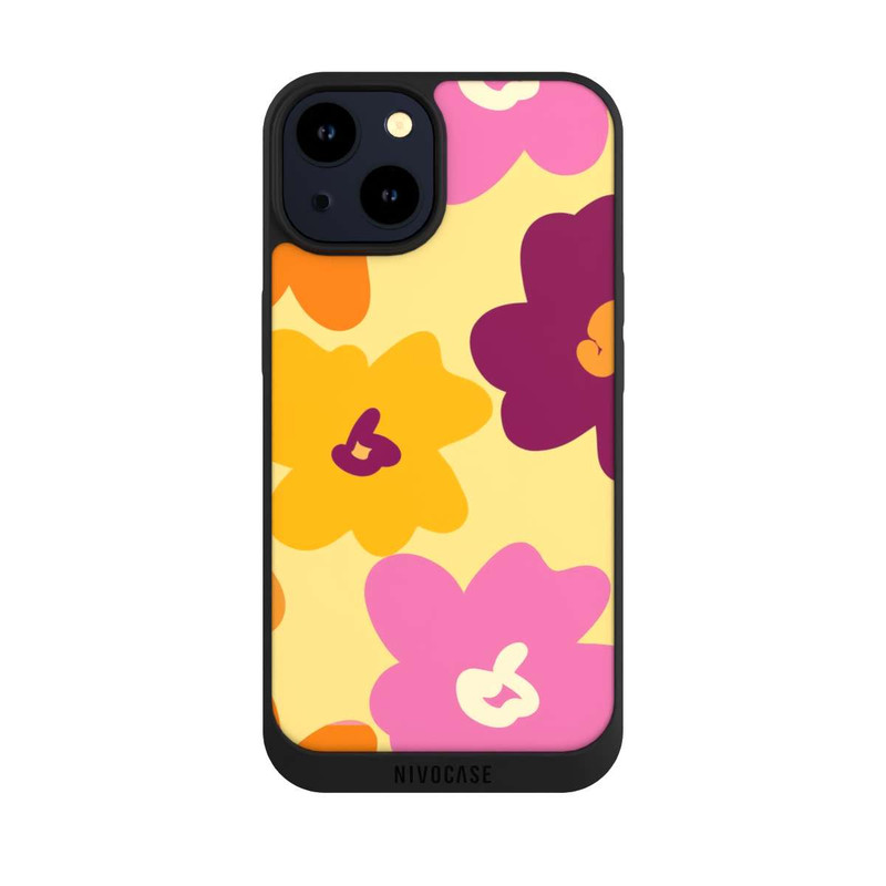 iPhone 14 NIVOpure Retro Flower Pattern colourful
