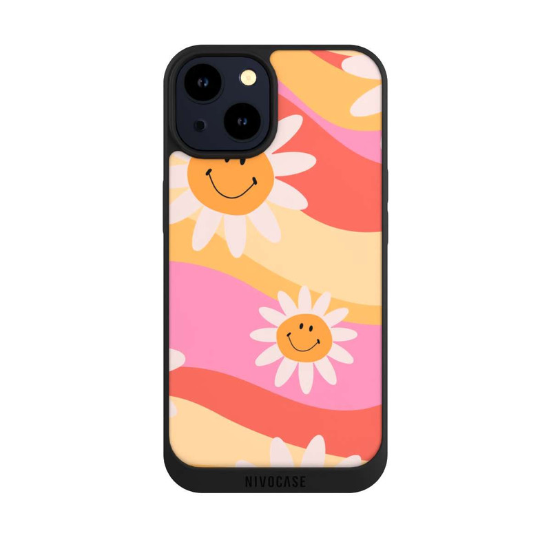 iPhone 14 NIVOpure Retro Smiles Orange Colorful