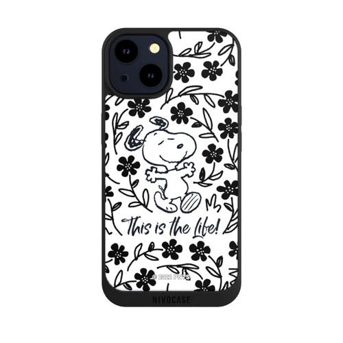 Apple iPhone 14 NIVOpure Snoopy schwarz und weiß This Is The Life