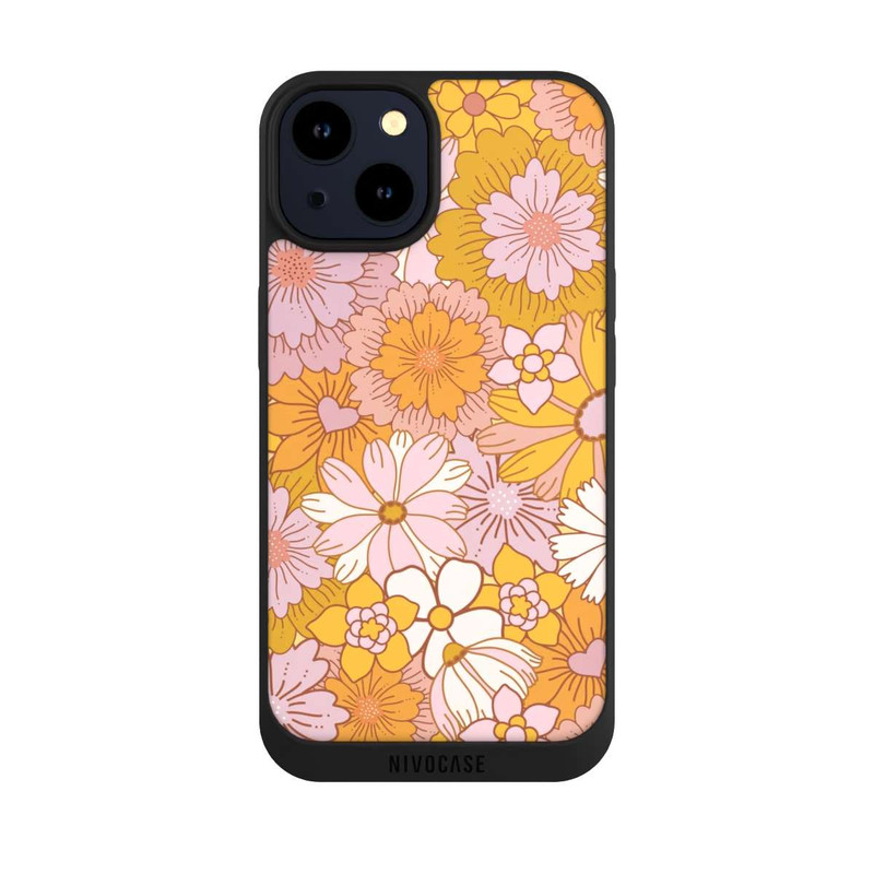 iPhone 14 NIVOpure Fleurs Rétro Jaunes