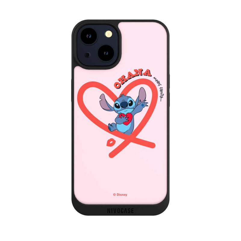 iPhone 14 NIVOpure Stitch Ohana Cœur rose