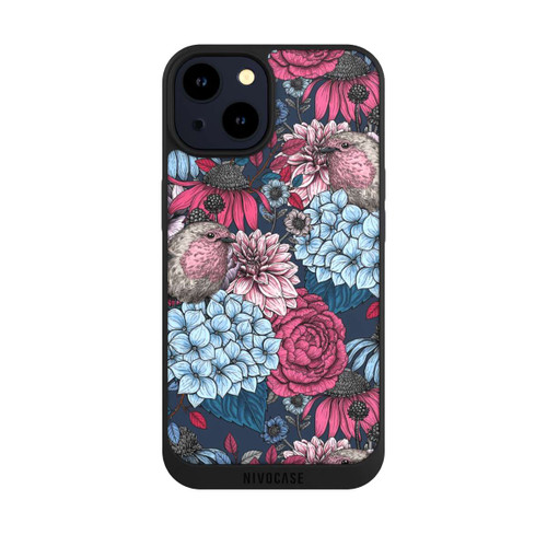 Apple iPhone 14 NIVOpure Birds And Flowers Petrol Red