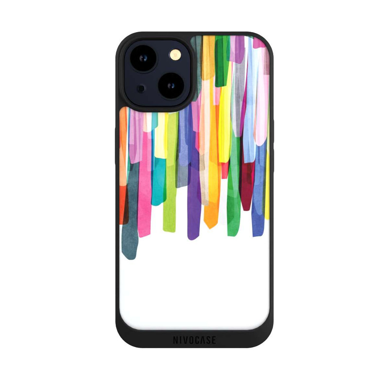 iPhone 14 NIVOpure Colorful Stripes White Background