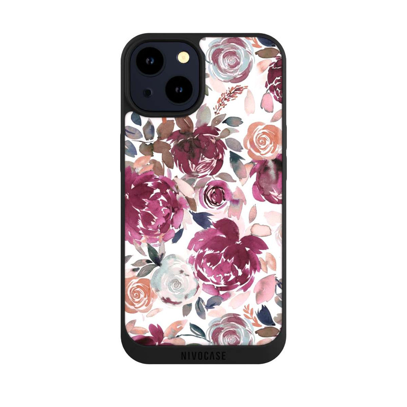 iPhone 14 NIVOpure Herbstpfingstrosen und Rosen in Rosa