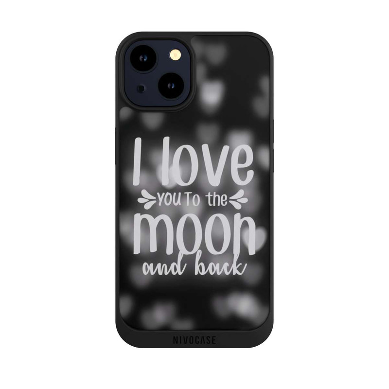 iPhone 14 NIVOpure I Love You to The Moon And Back Black Hearts
