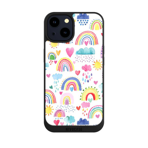Apple iPhone 14 NIVOpure Lovely Rainbows Multi Red