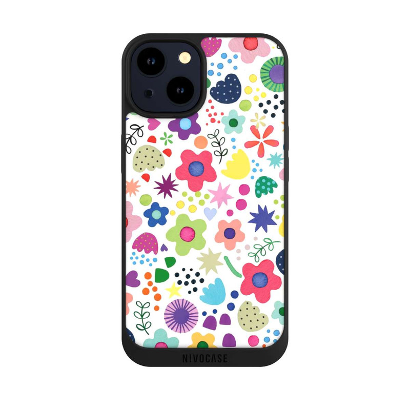 iPhone 14 NIVOpure Psychedelische Blumen bunt