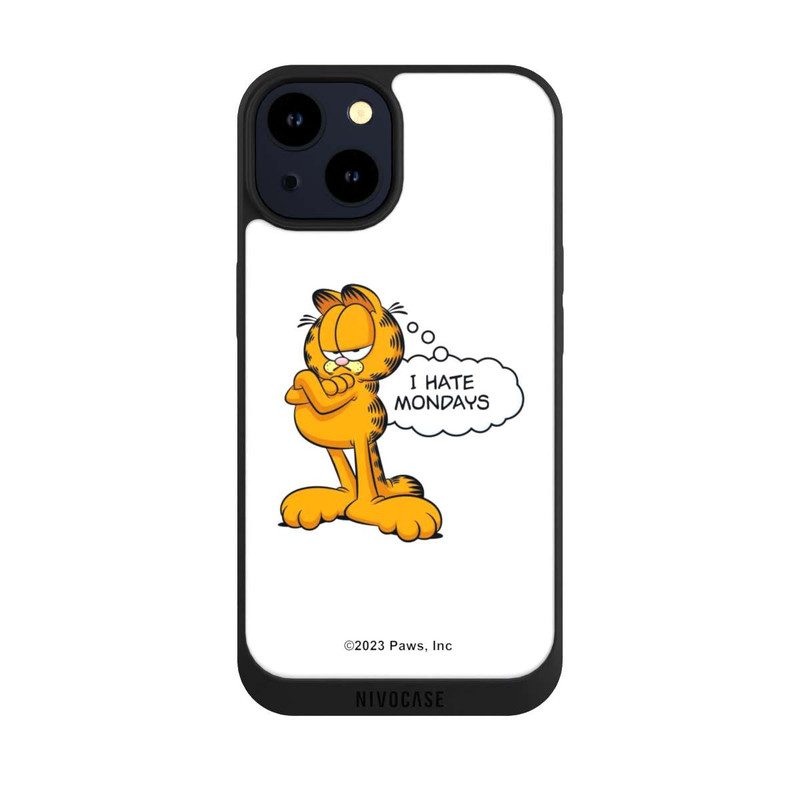 iPhone 14 NIVOpure Garfield I Hate Mondays Weiß