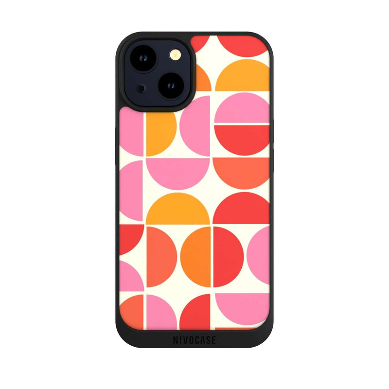iPhone 14 NIVOpure Retro Trend Muster Orange