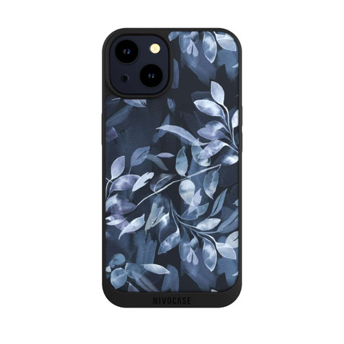 Apple iPhone 14 NIVOpure Aquarelle Feuilles Mystiques Marine