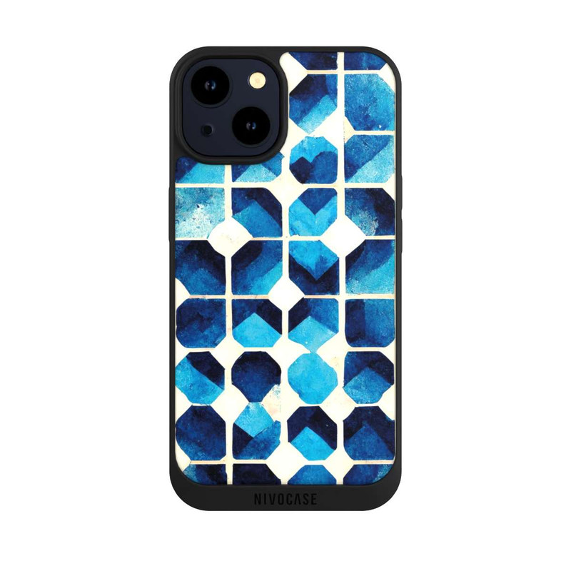 iPhone 14 NIVOpure Motif bleu