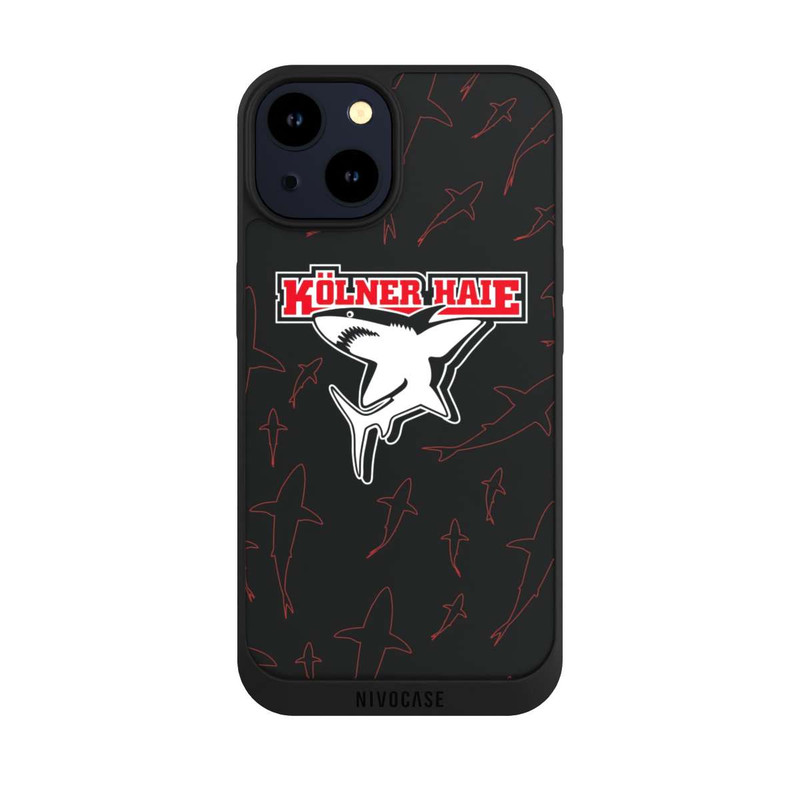iPhone 14 NIVOpure Haie Muster Rot