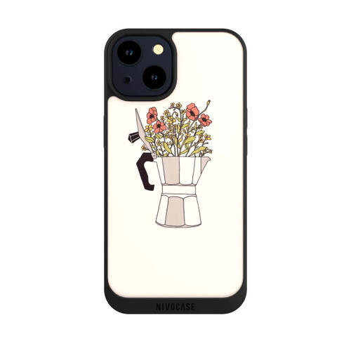 Apple iPhone 14 NIVOpure Moka Blumen