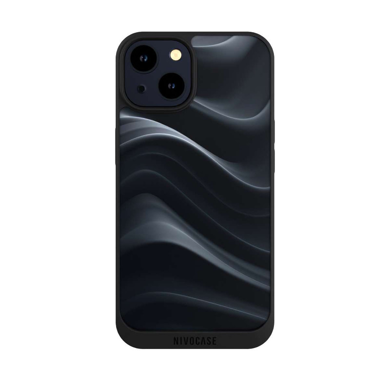iPhone 14 NIVOpure Black Waves Texture