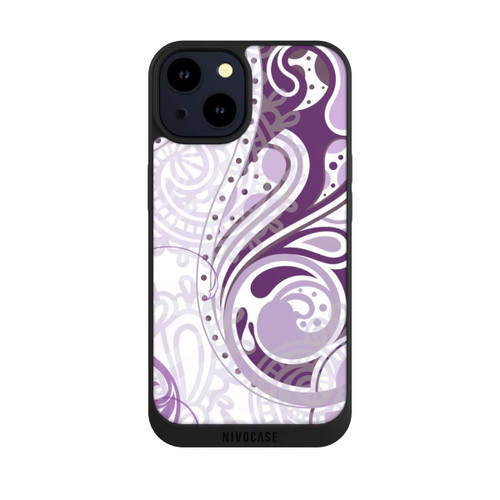 Apple iPhone 14 NIVOpure Purple and White Autumn Pattern