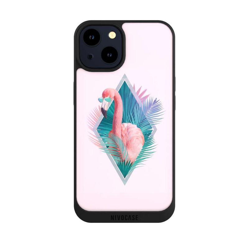 iPhone 14 NIVOpure Tropical Leaves Flamingo