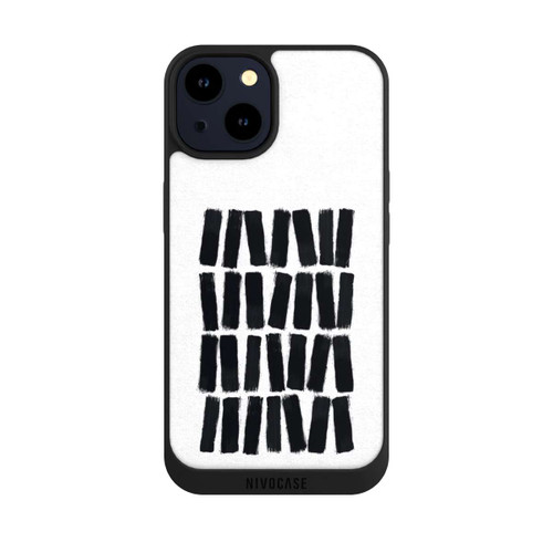 Apple iPhone 14 NIVOpure Black Brush Strokes